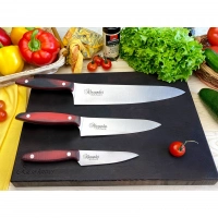 Набор из 3-х кухонных ножей Alexander AUS-8 Satin, Kizlyar Supreme купить в Новокузнецке